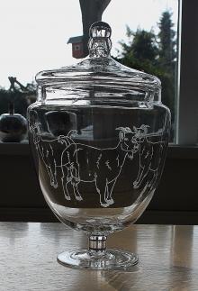 Glas met graverring