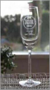 Champagneglas met logo