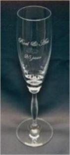 Lasergravering  champagne glas